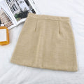 Korean Women Striped Package Hip Skirt Female
