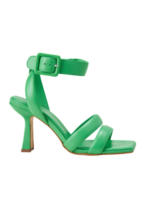 Green Calf Leather Sandals Uvaia – Women’s 8 cm Sculpted Heel with