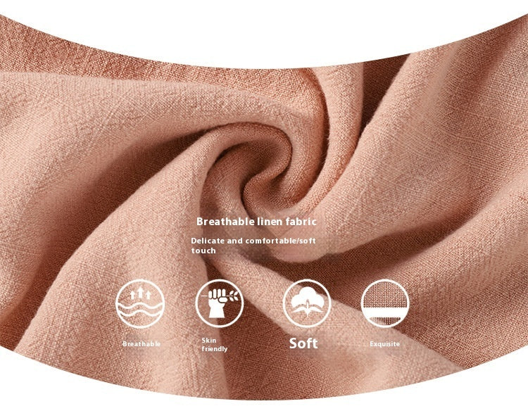 LinoNest™ – Linen Baby Romper with Soft Straps