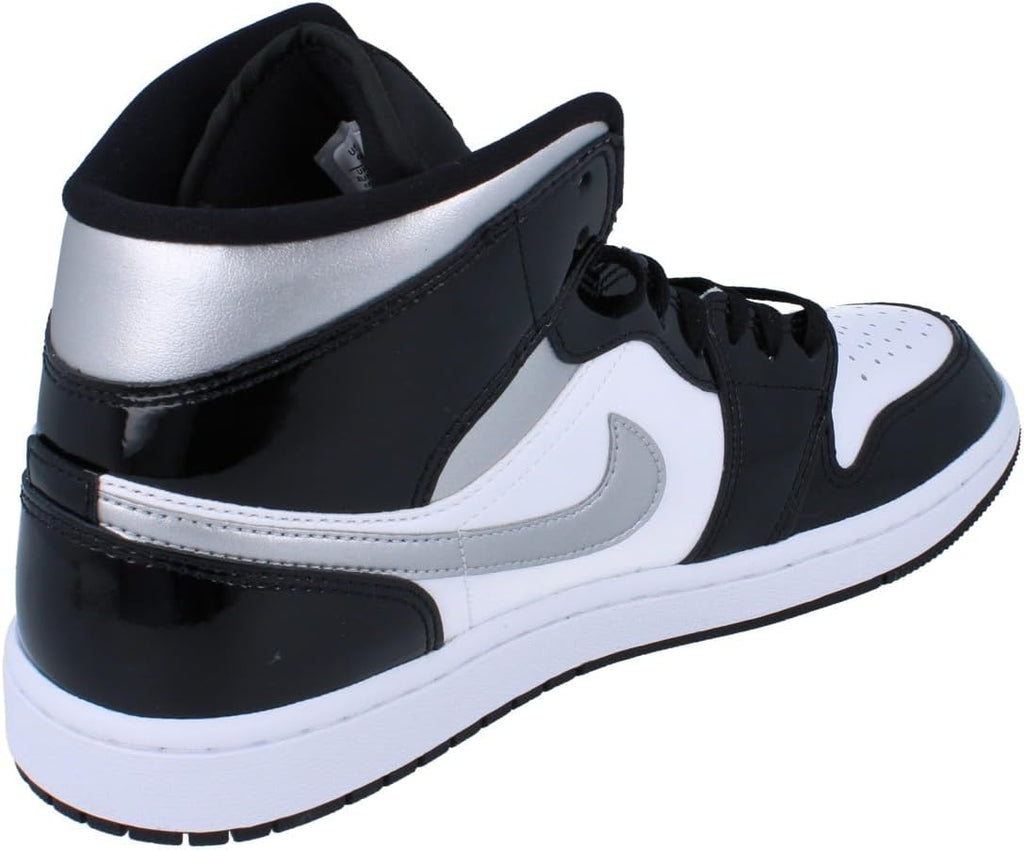 Air Jordan 1 Mid SE Men's Shoes (HV0789-010, Black/White/Metallic Gold/Metallic Silver)