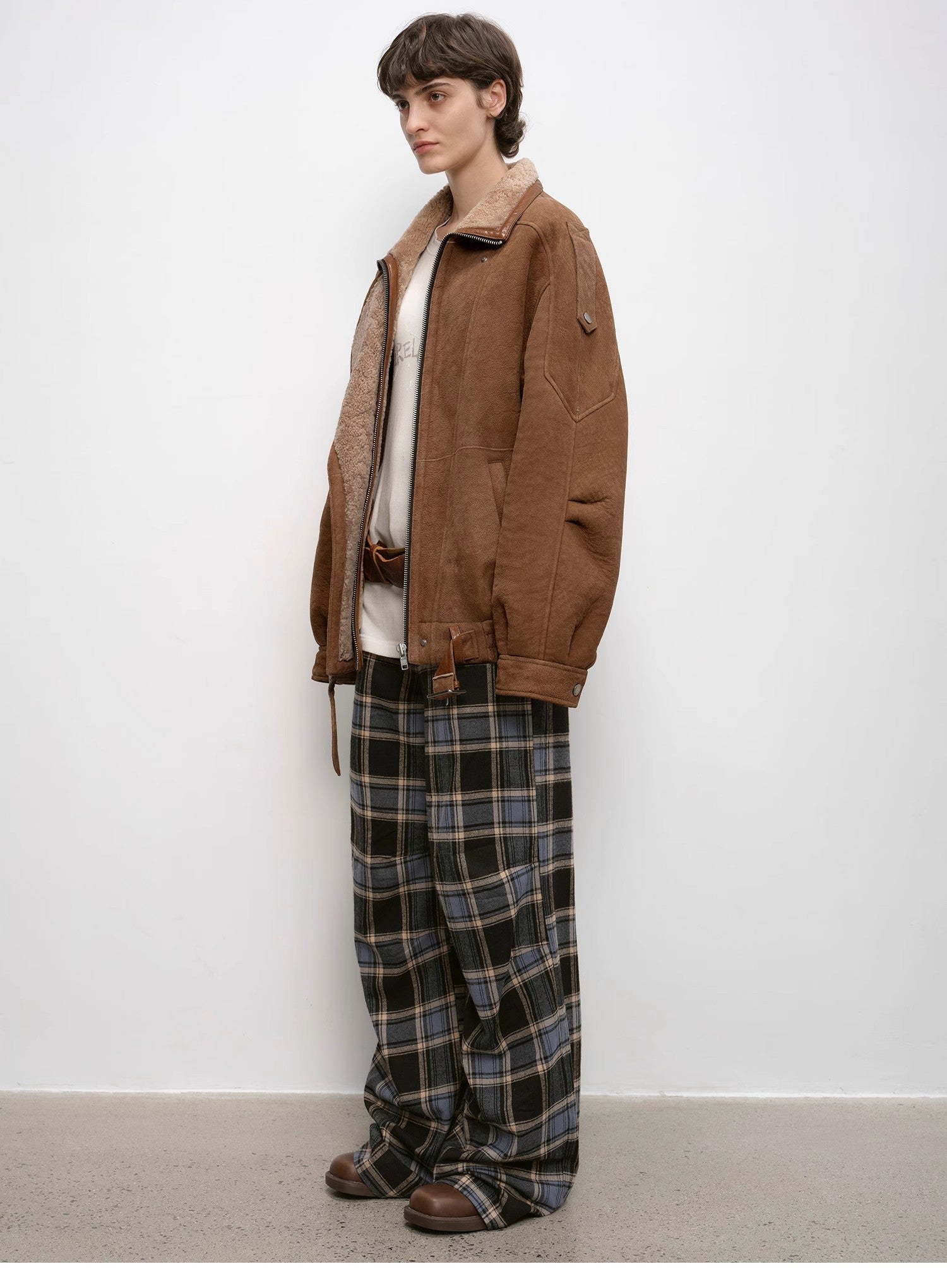 "Jazz Party" Motorcycle Jacket Merino Fur Short Fur Coat