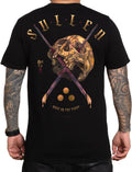 Sullen Men's Golden Skull Tattoo Lifestyle Graphic Badge Day Series Premium Short Sleeve Tee Black