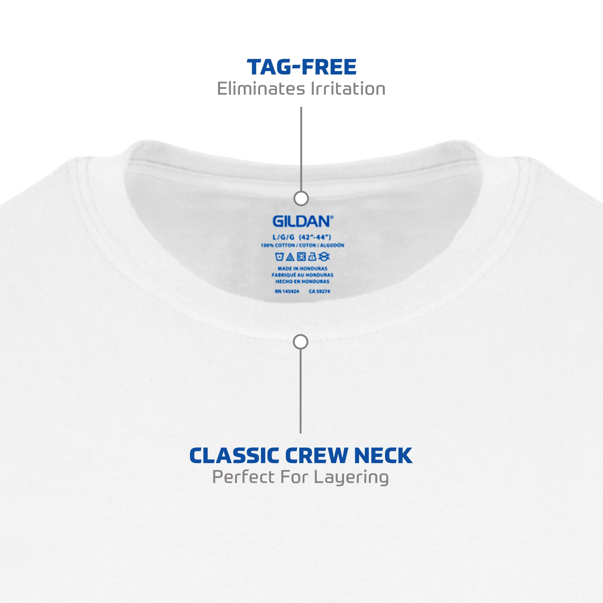 Gildan Mens Crew T-Shirts, Multipack, Style G1100