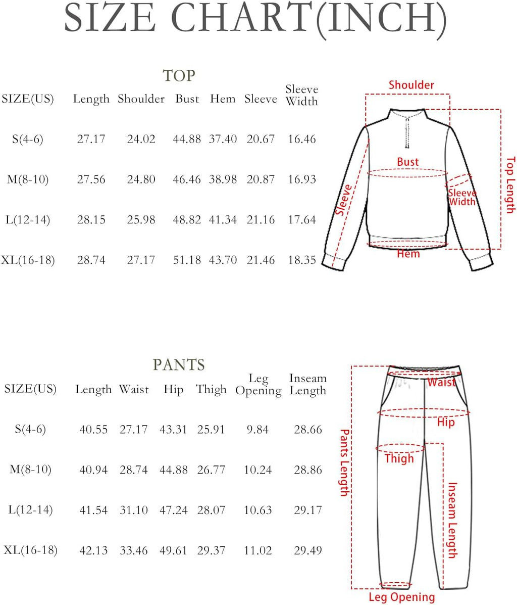 AUTOMET Women's Sweatsuits 2 Piece Outfits Long Sleeve Half Zip Pullover and Baggy Sweatpants with Pockets