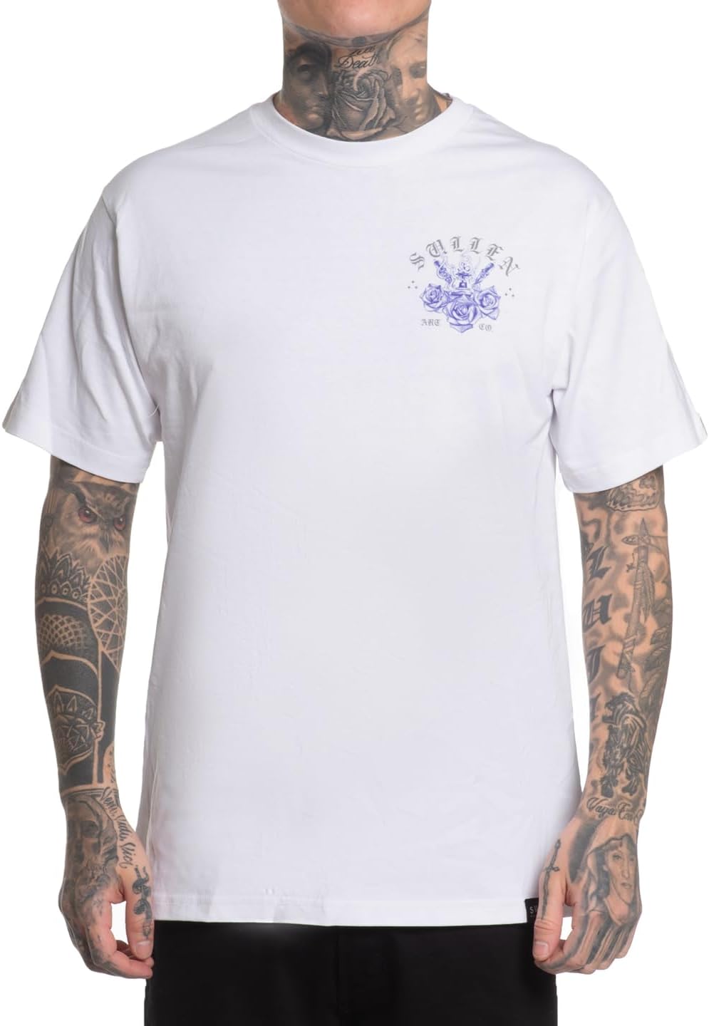 Sullen Men's Lowbo Artist Series Tattoo Lifestyle Graphic Standard Short Sleeve Tee White