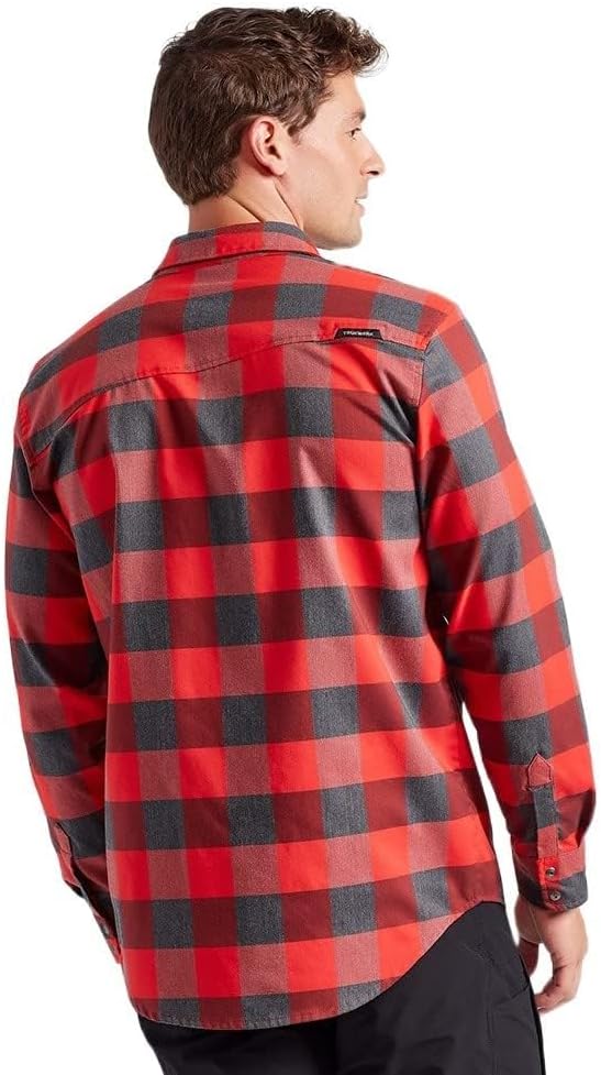 TRUEWERK Men's Tech Flannel - Durable Work Shirt with Snap Buttons
