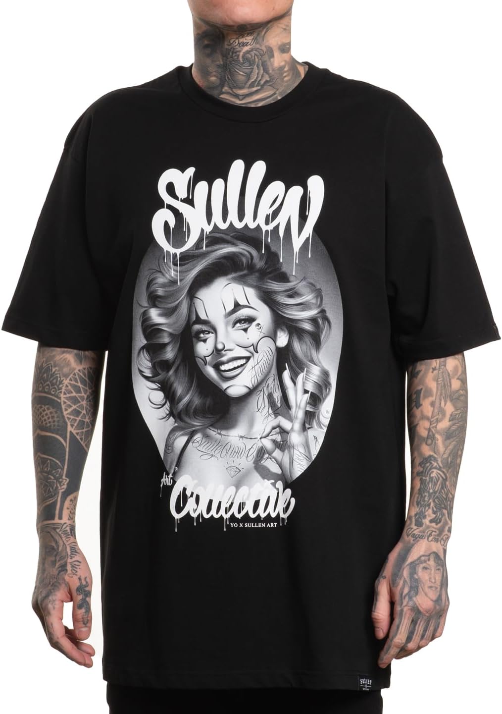 Sullen Men's Yo Tattoo Black and Gray Capsule Tattoo Lifestyle Graphic Standard Short Sleeve Tee