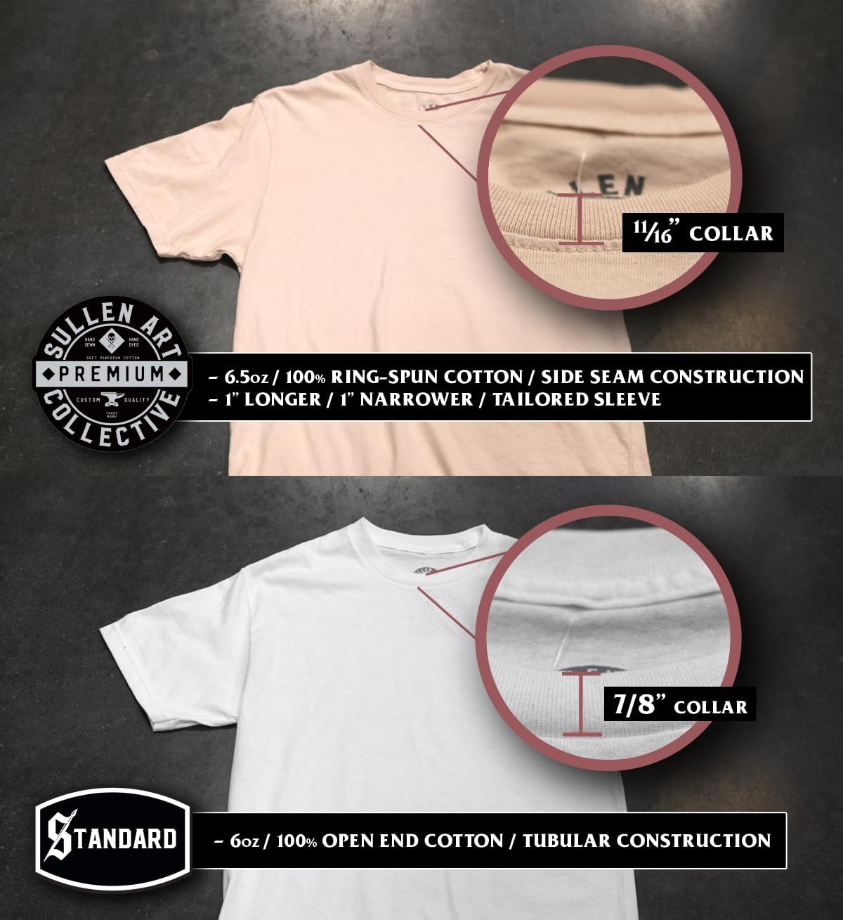 Sullen Men's Tragic Eightball Artist Series Tattoo Lifestyle Graphic Premium Short Sleeve Tee Black