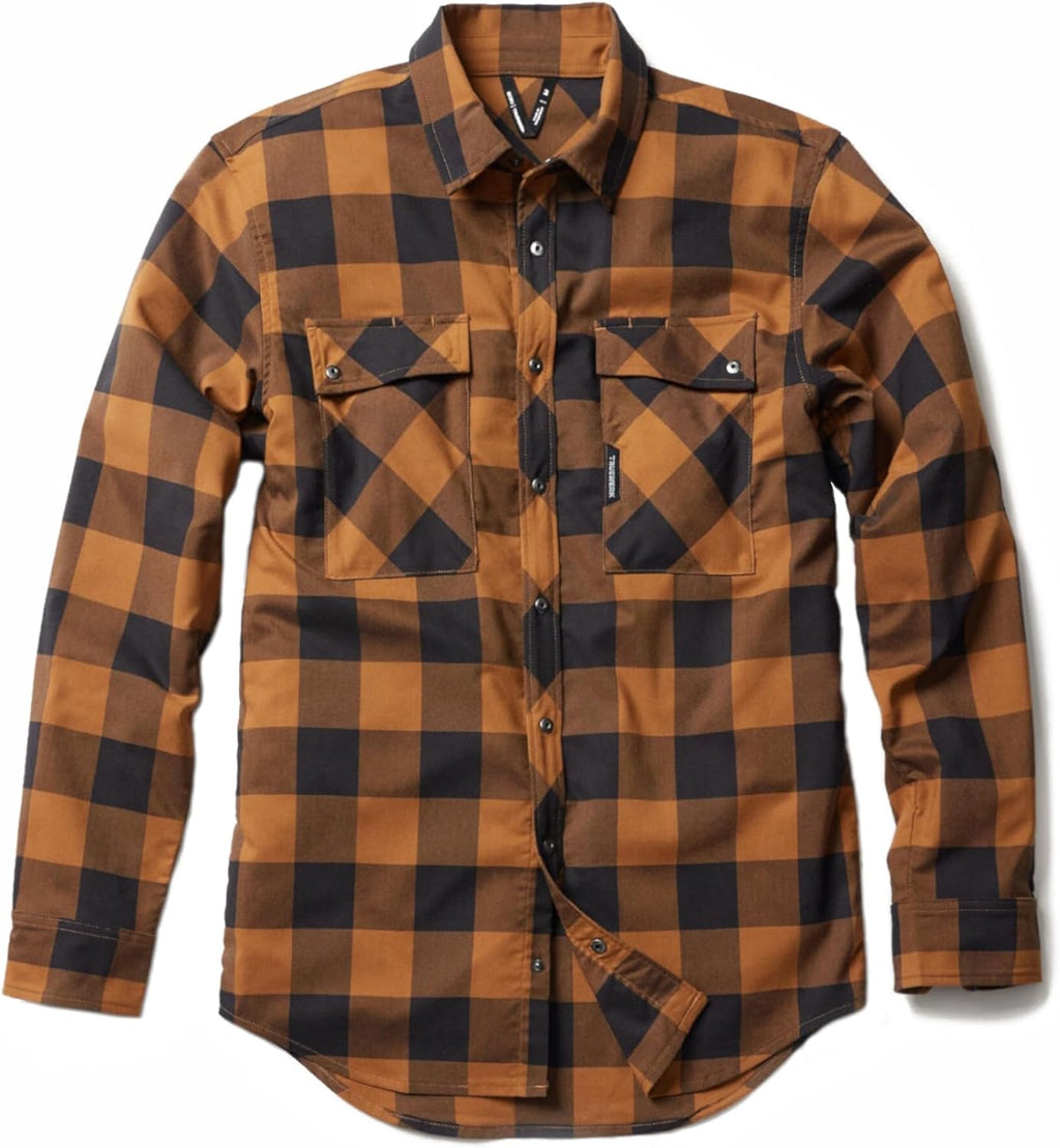TRUEWERK Men's Tech Flannel - Durable Work Shirt with Snap Buttons
