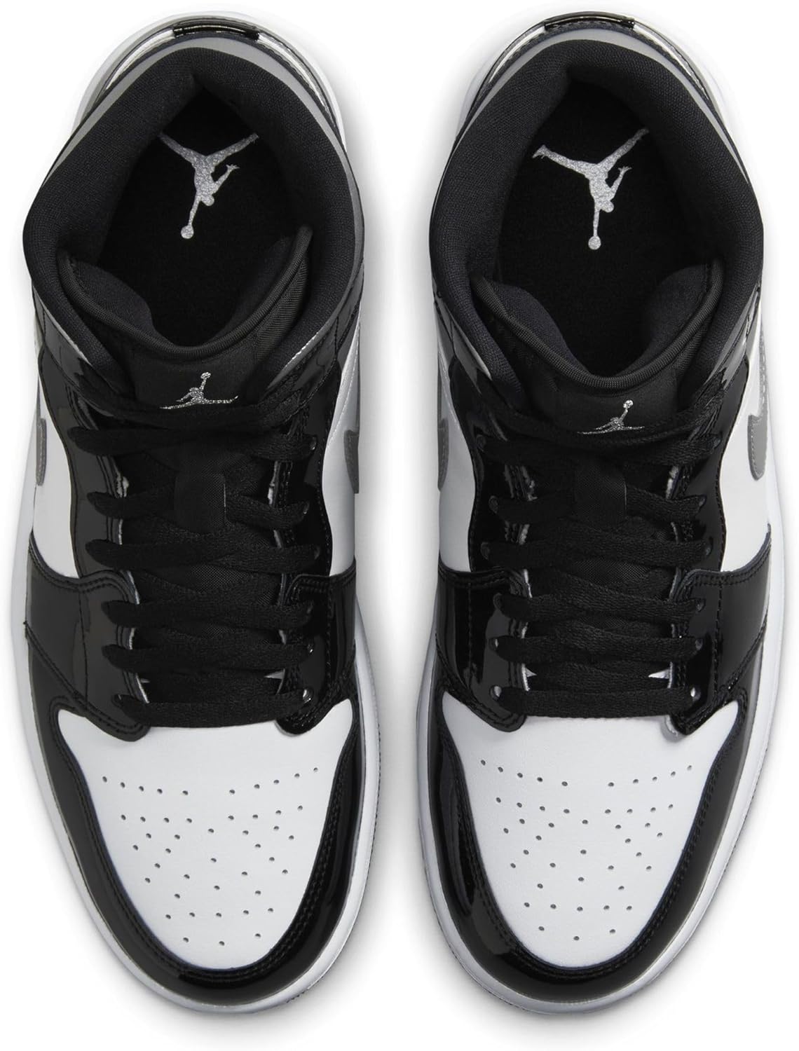 Air Jordan 1 Mid SE Men's Shoes (HV0789-010, Black/White/Metallic Gold/Metallic Silver)