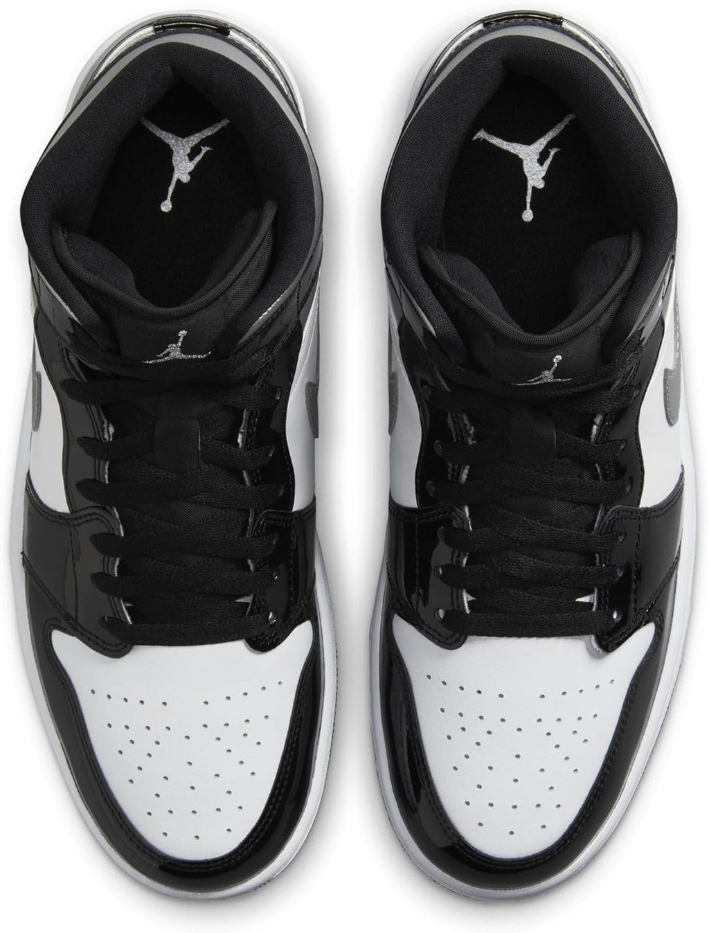 Air Jordan 1 Mid SE Men's Shoes (HV0789-010, Black/White/Metallic Gold/Metallic Silver)