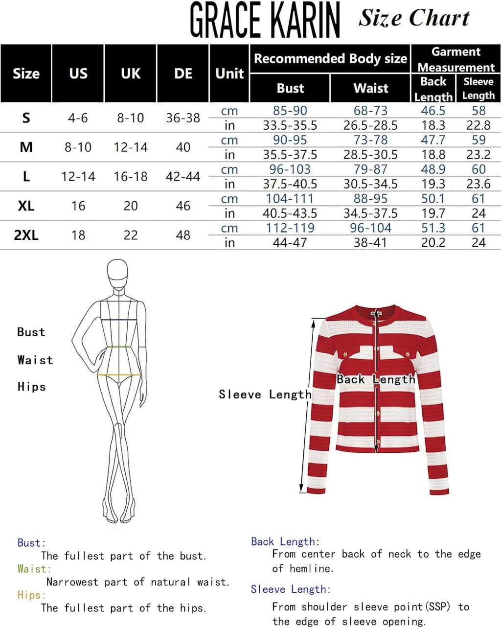 GRACE KARIN Women's Cardigan Long Sleeve Crew Neck Button Down Knitwear Vintage Sweater Cardigans