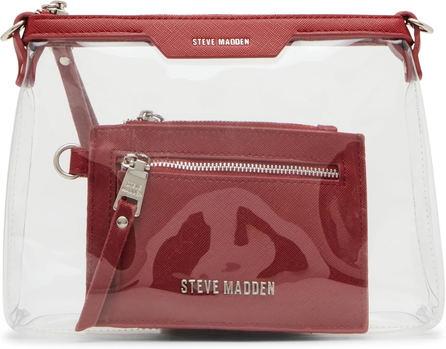 Steve Madden Dominic Clear Pouch with Card Case Gift Set