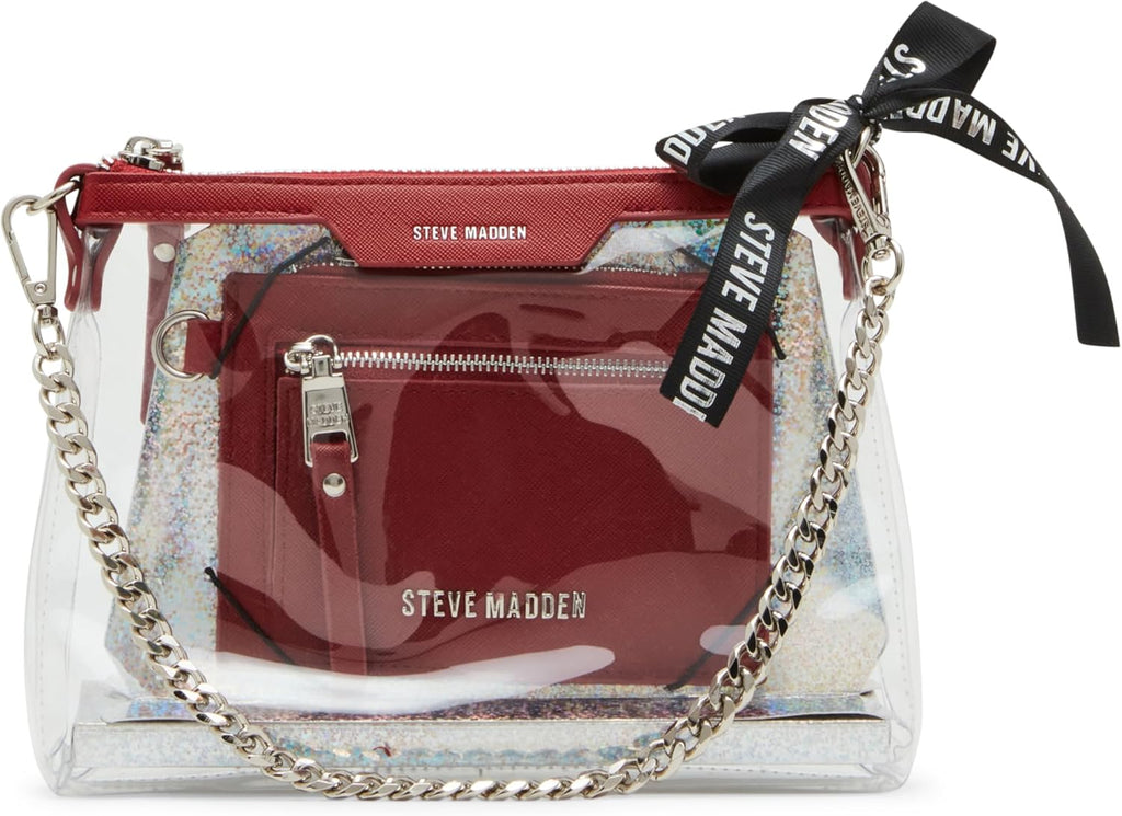 Steve Madden Dominic Clear Pouch with Card Case Gift Set