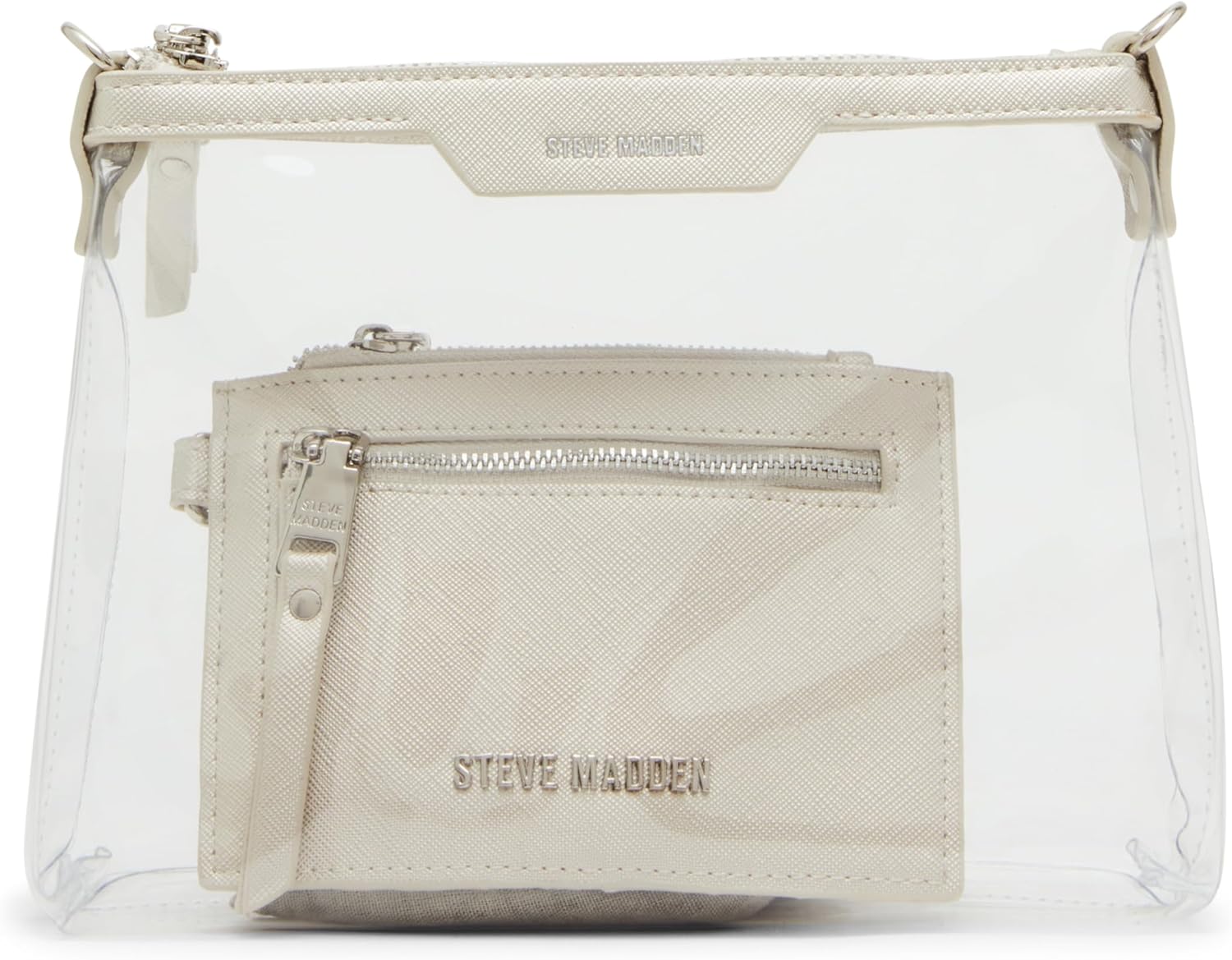 Steve Madden Dominic Clear Pouch with Card Case Gift Set