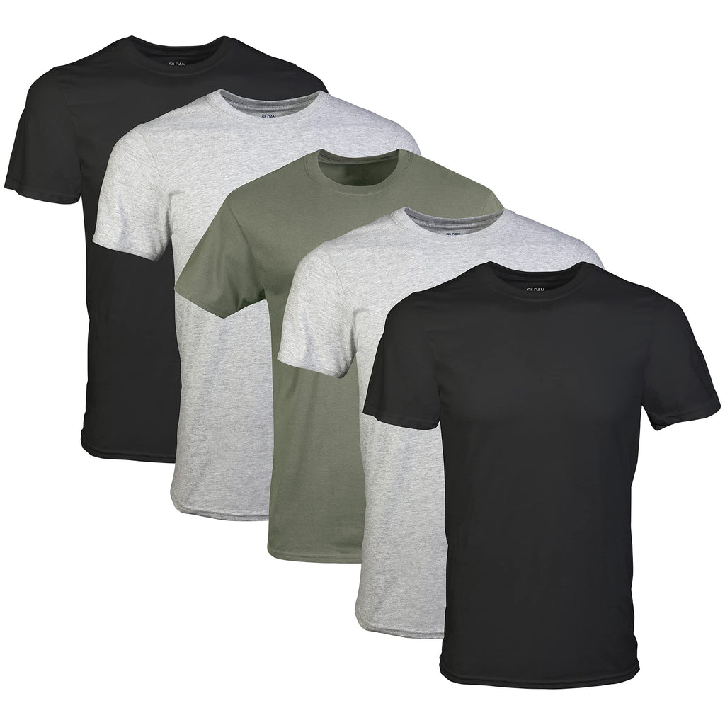 Gildan Mens Crew T-Shirts, Multipack, Style G1100