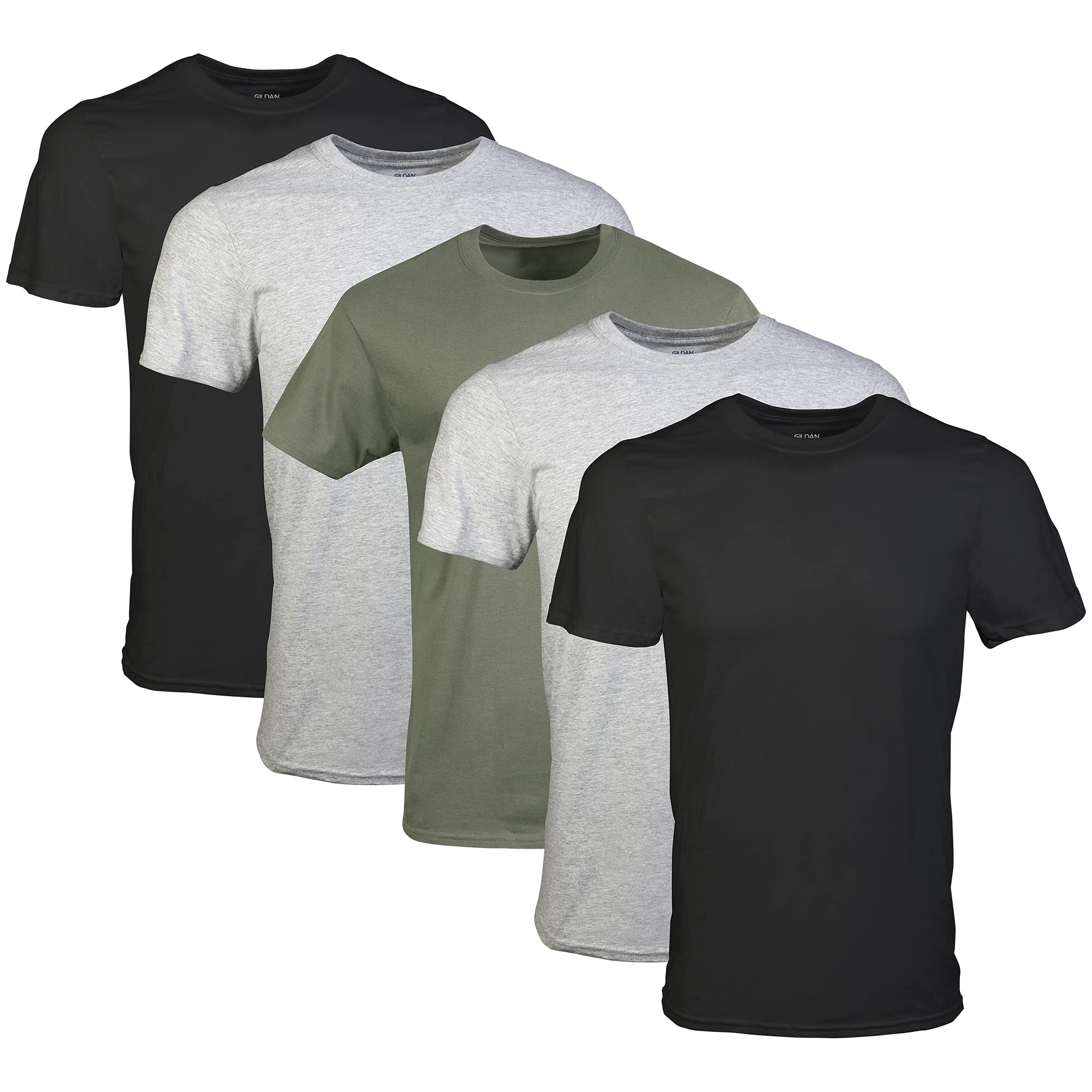 Gildan Mens Crew T-Shirts, Multipack, Style G1100