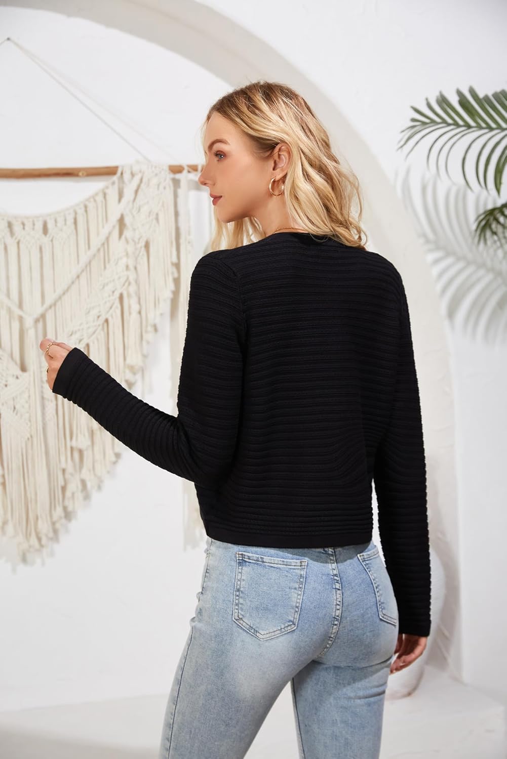 GRACE KARIN Women's Cardigan Long Sleeve Crew Neck Button Down Knitwear Vintage Sweater Cardigans