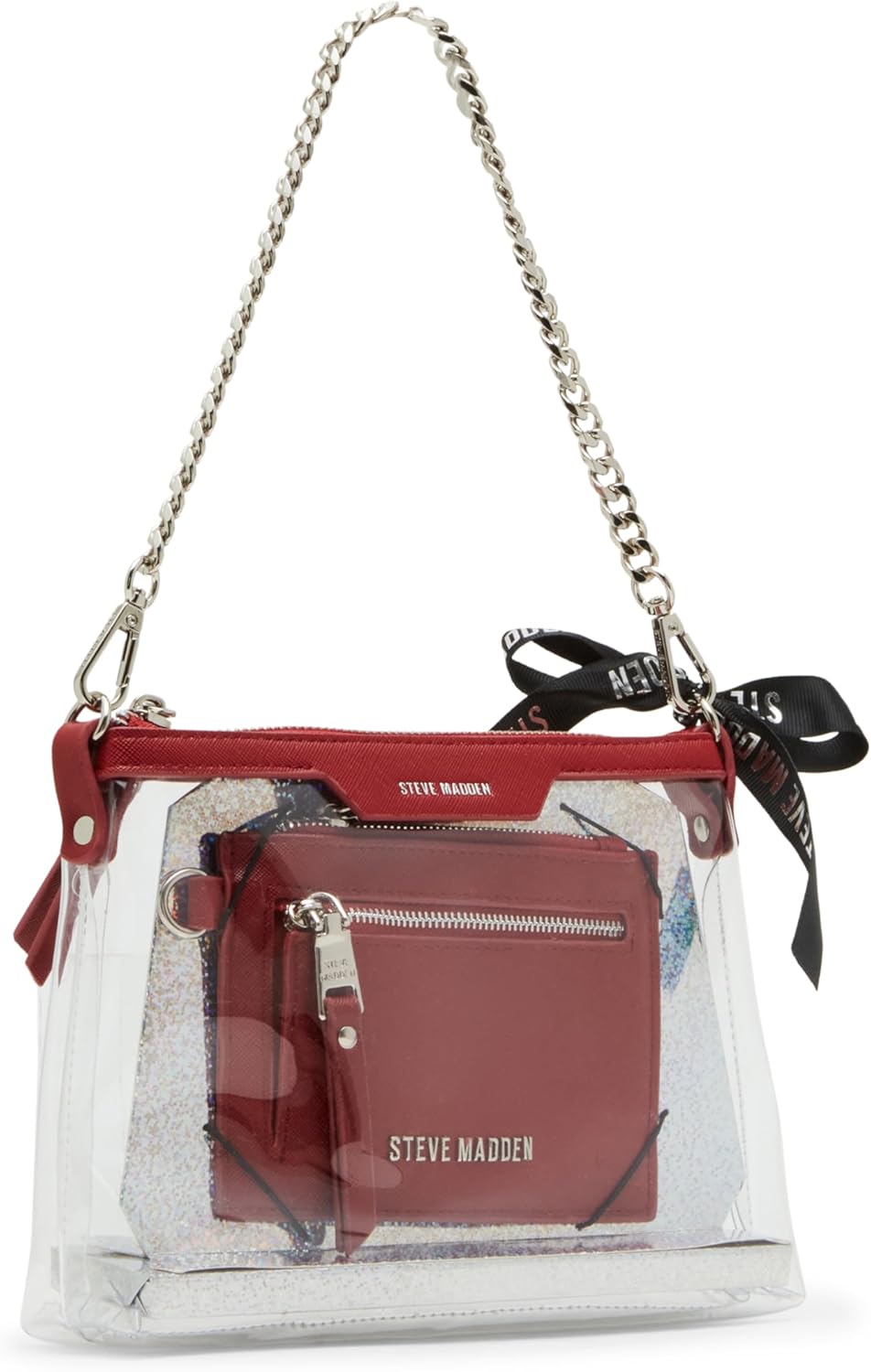 Steve Madden Dominic Clear Pouch with Card Case Gift Set