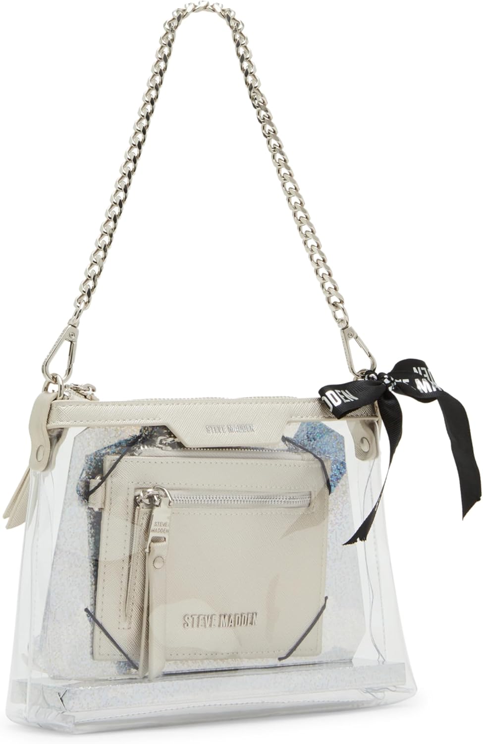 Steve Madden Dominic Clear Pouch with Card Case Gift Set