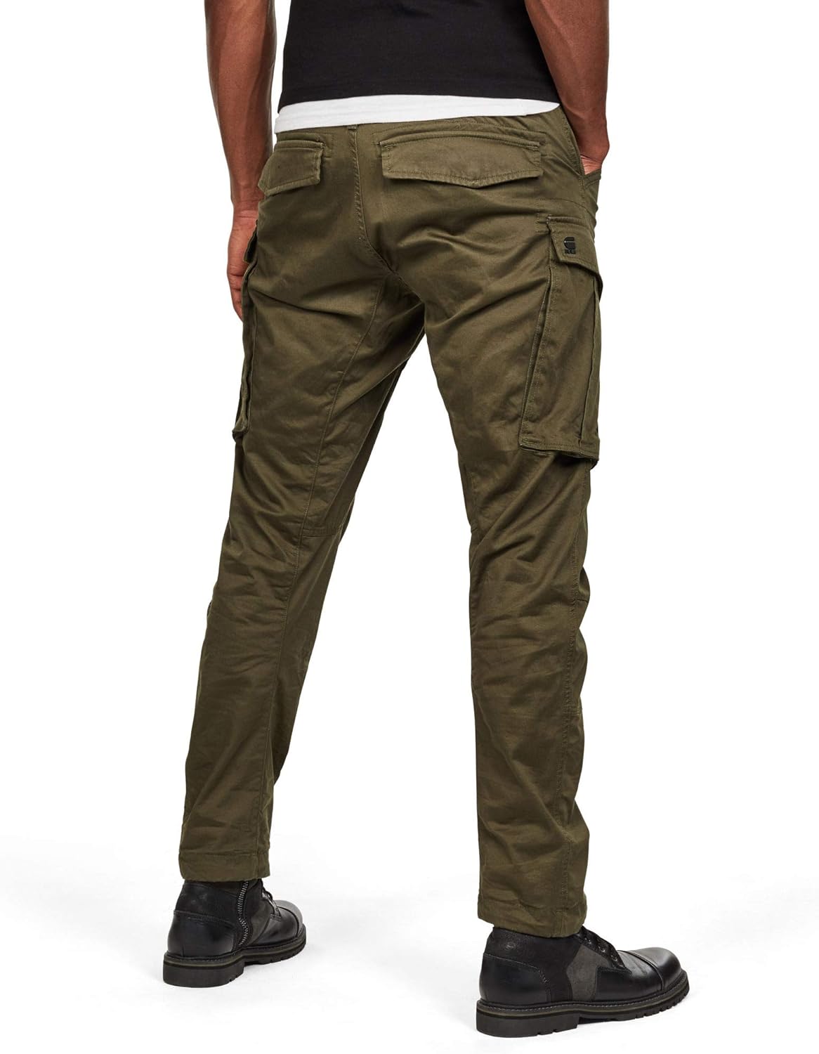 G-STAR RAW Men's Rovic Zip 3D Straight Tapered Fit Cargo Pants, Dark Bronze Green, 36W x 36L
