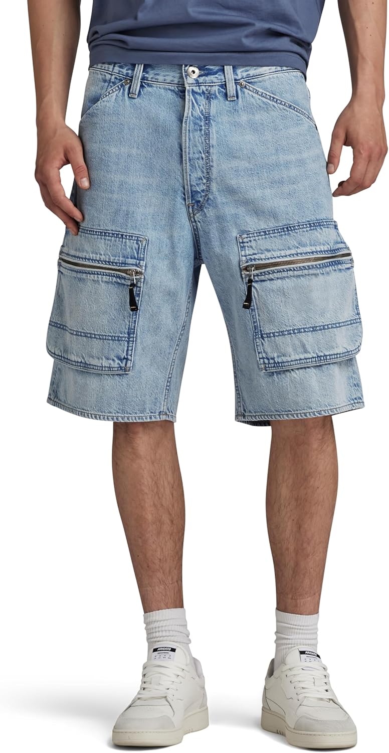 G-STAR RAW Men's Denim Cargo Loose Shorts