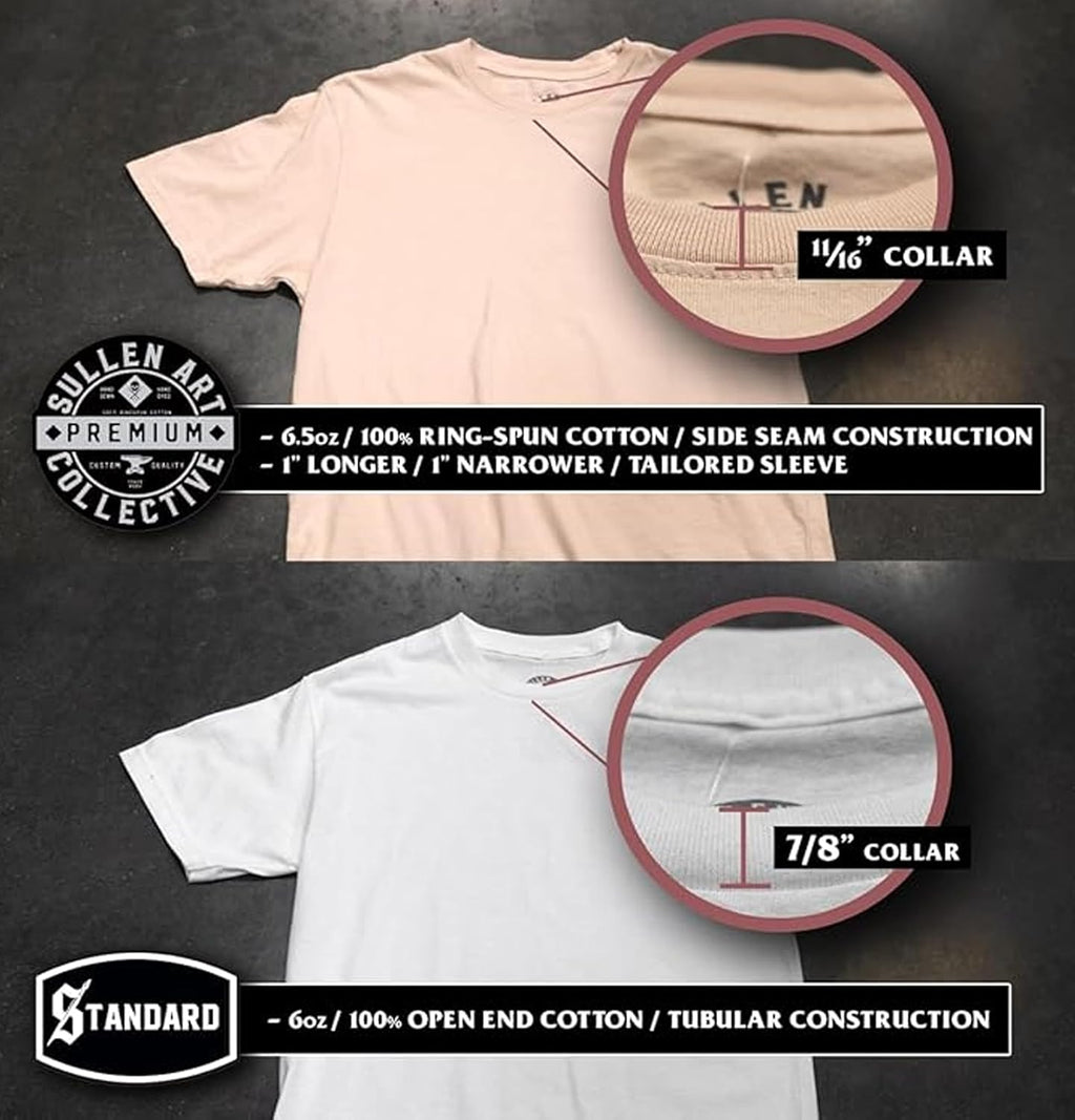 Sullen Men's Soul Searching Artist Series Tattoo Lifestyle Graphic Premium Short Sleeve Tee Black