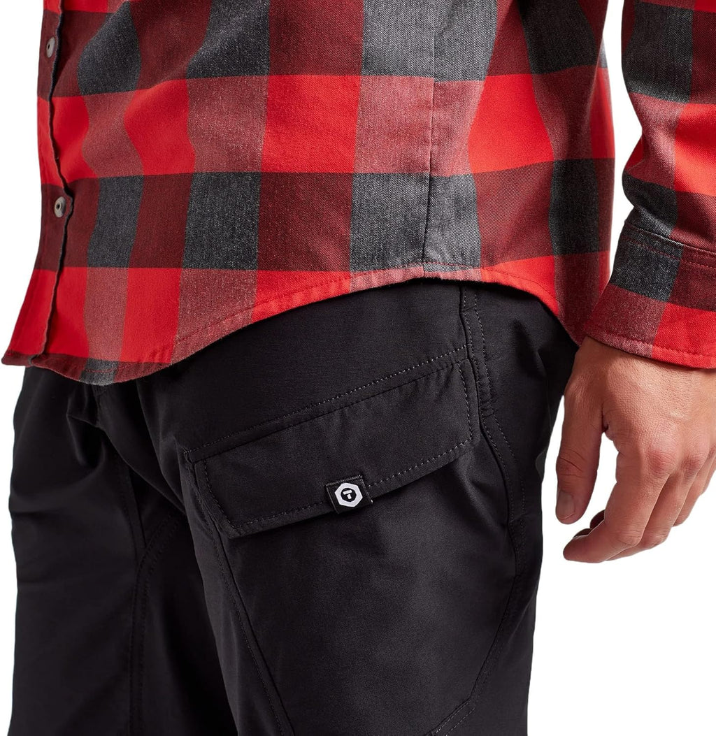 TRUEWERK Men's Tech Flannel - Durable Work Shirt with Snap Buttons