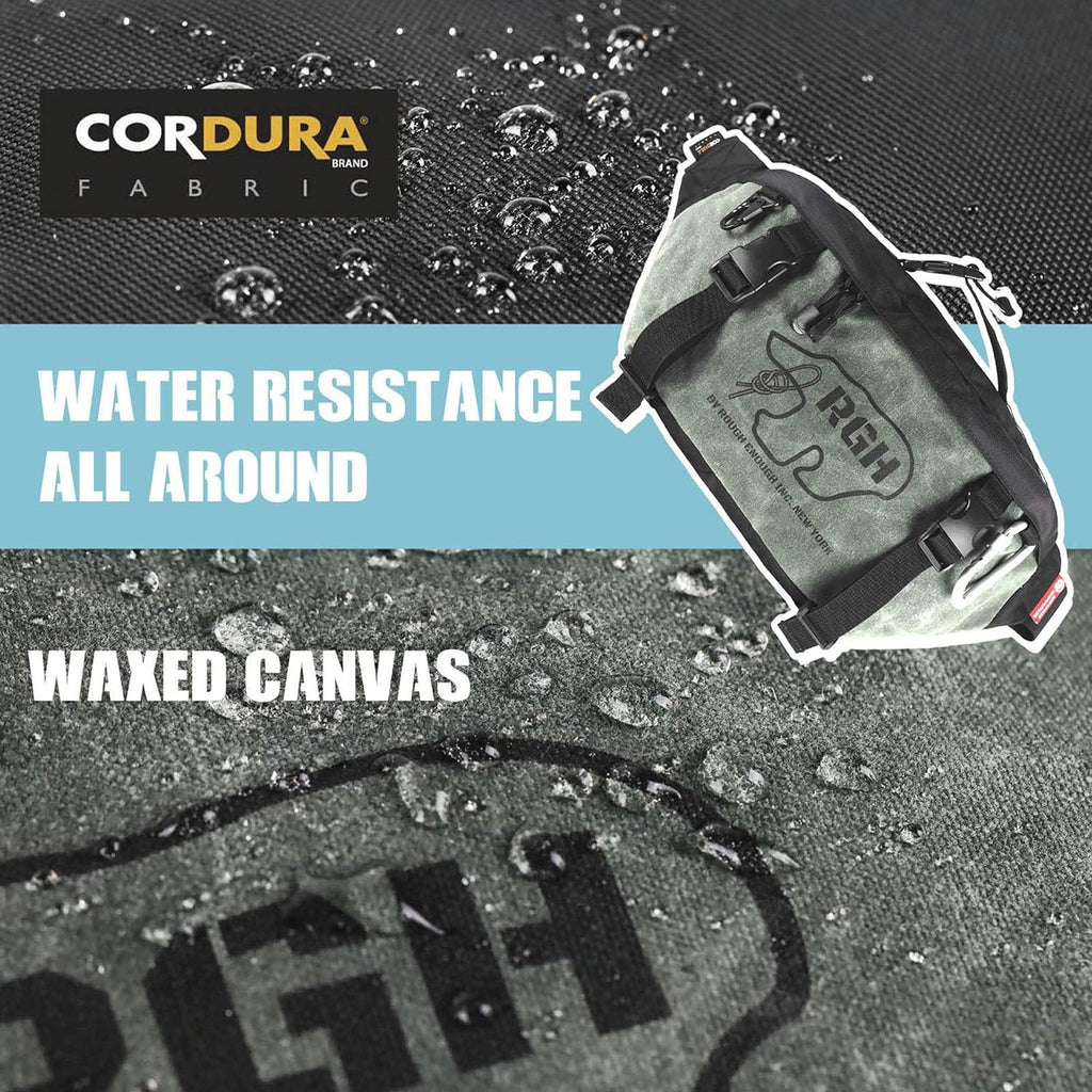 Rough Enough Mens Tactical Fanny Pack Crossbody Large Waist Bag for Men, Army Green, Large, Tactical Fanny Pack for Men