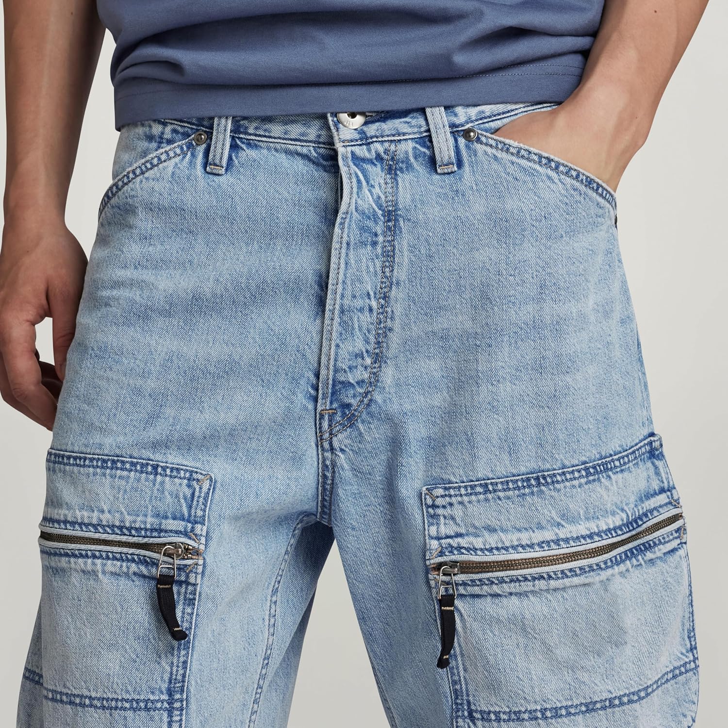 G-STAR RAW Men's Denim Cargo Loose Shorts