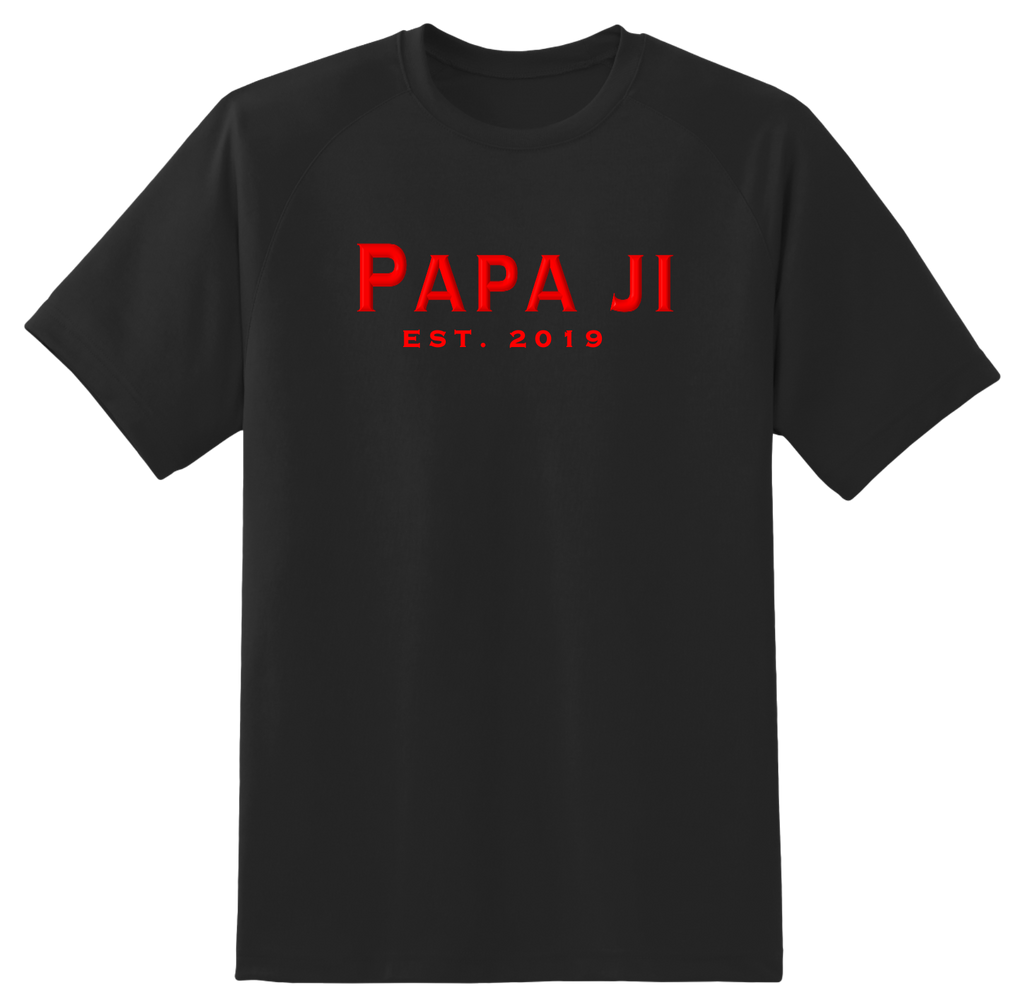 Retro Red Text PAPA JI T-Shirt