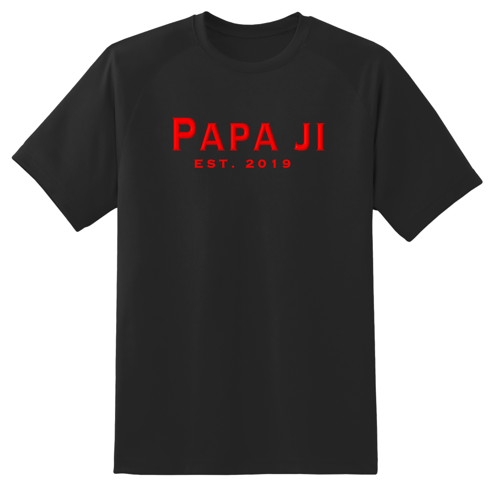 Retro Red Text PAPA JI T-Shirt