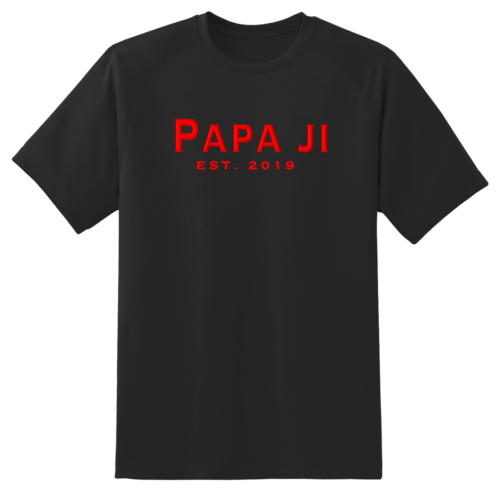 Retro Red Text PAPA JI T-Shirt