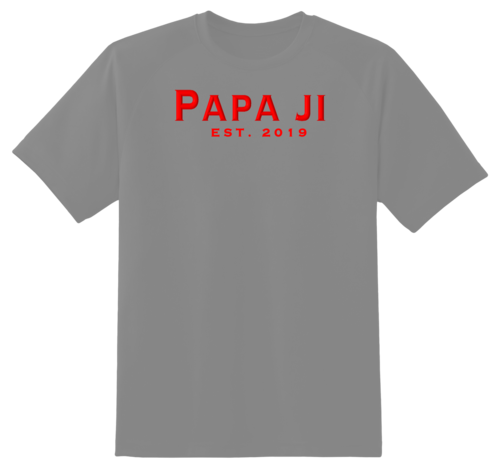 Retro Red Text PAPA JI T-Shirt