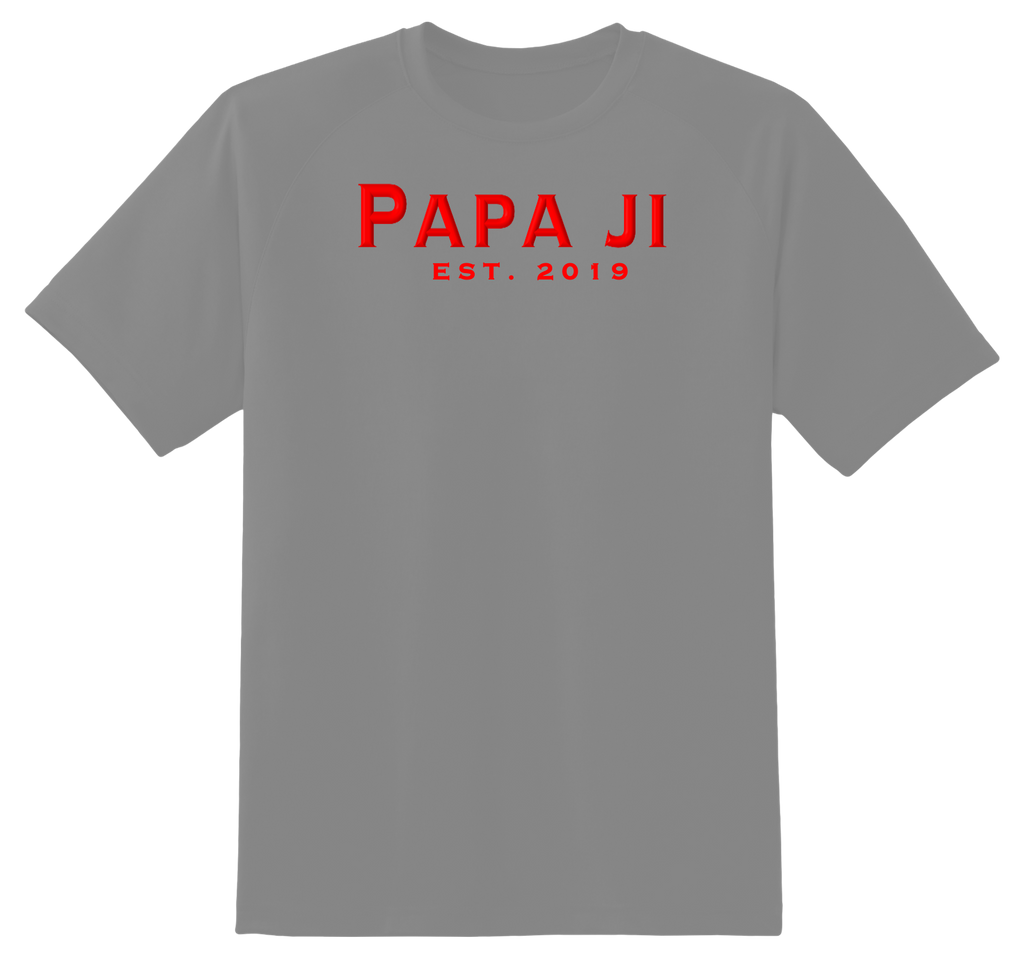 Retro Red Text PAPA JI T-Shirt
