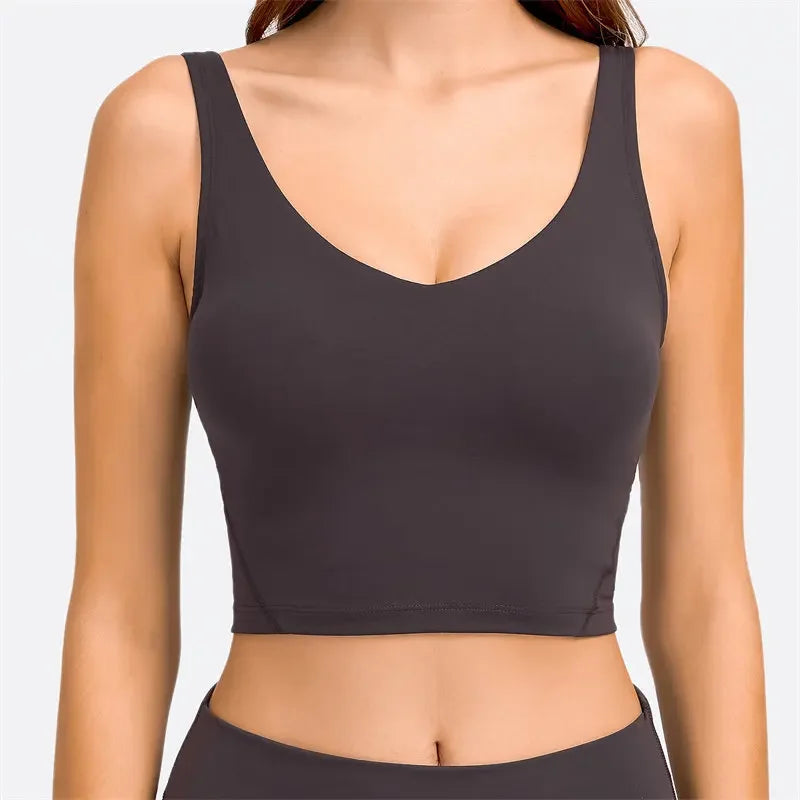 Nepoagym PASSION Tank Top with Shelf Built In Bra Crop Top with