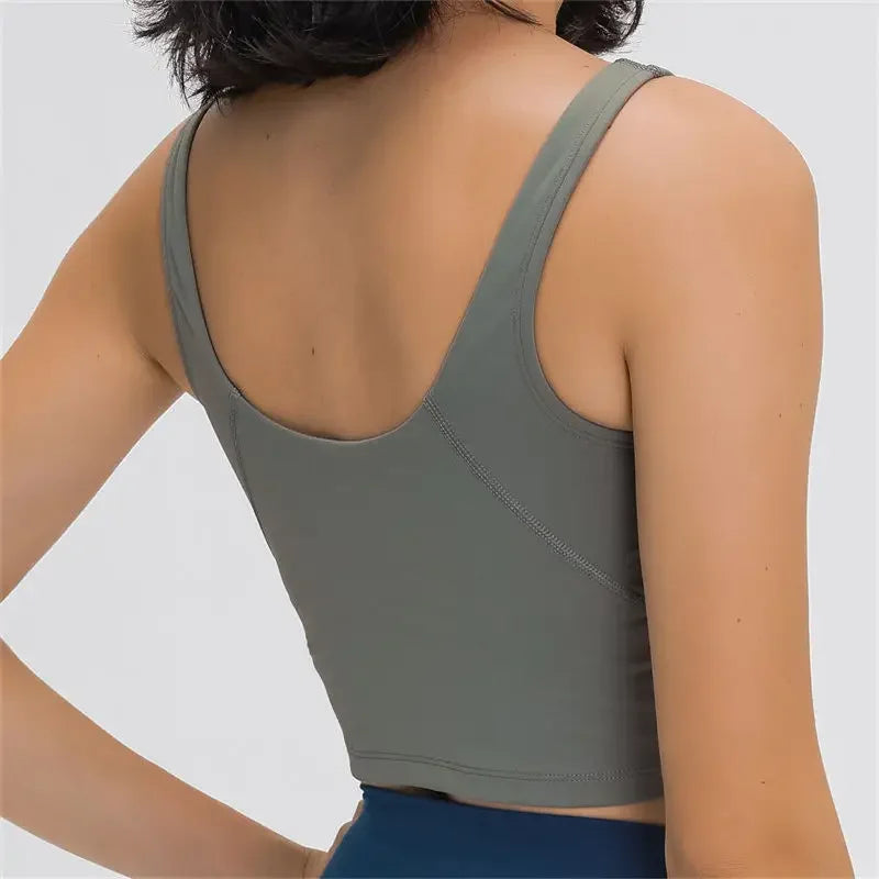 Nepoagym PASSION Tank Top with Shelf Built In Bra Crop Top with