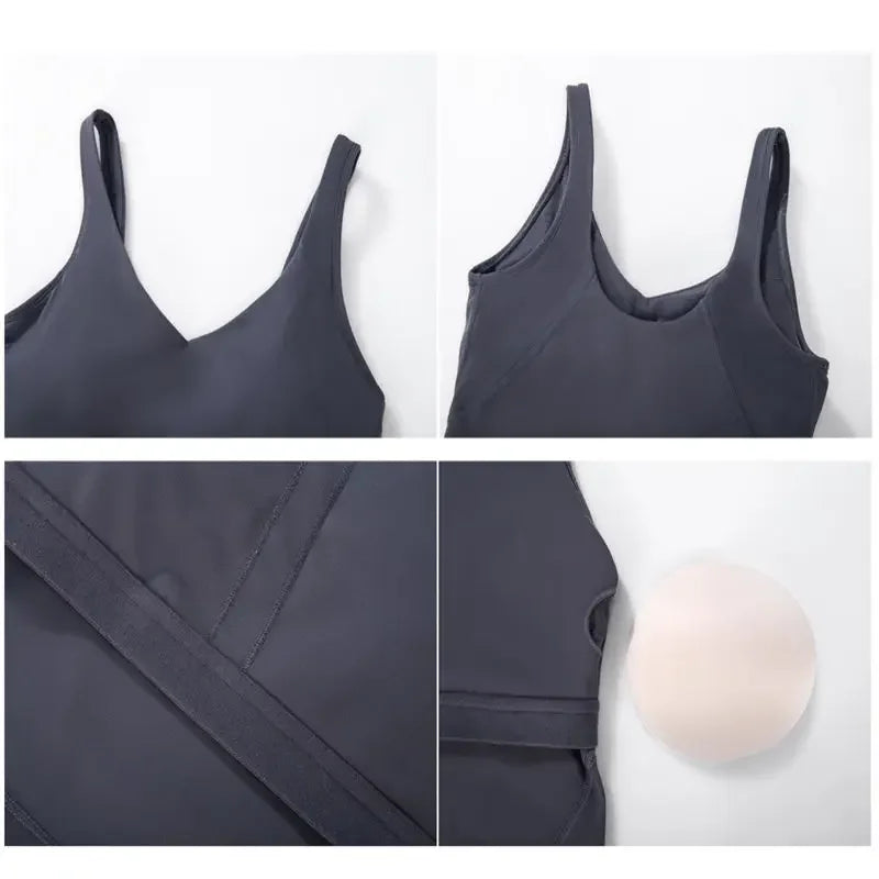 Nepoagym PASSION Tank Top with Shelf Built In Bra Crop Top with