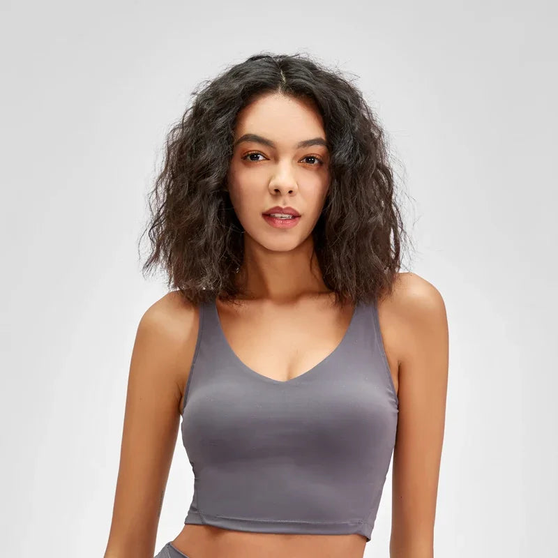 Nepoagym PASSION Tank Top with Shelf Built In Bra Crop Top with