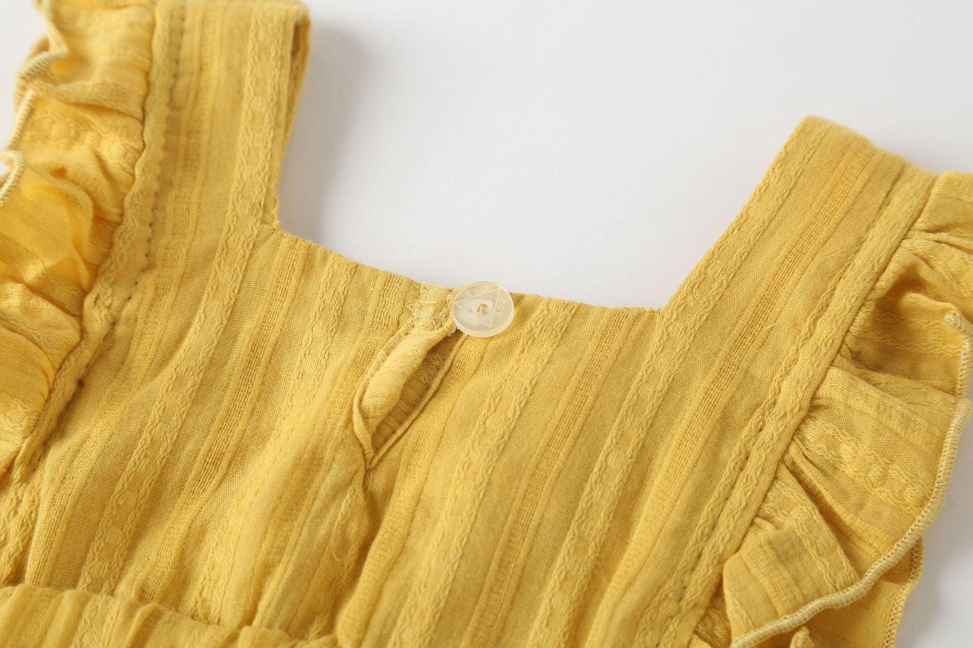 Baby Girl 1pcs Solid Color Bow Tie Design Ruffle Sleeveless Crotch One