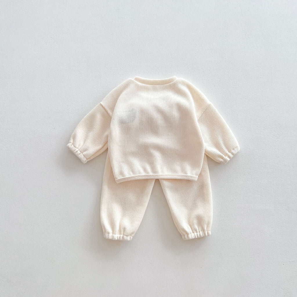 Infant Baby Bear Head Long-sleeved Combo Pants In Sets